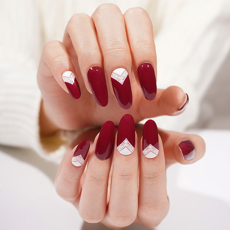 Bordeaux-White Pattern