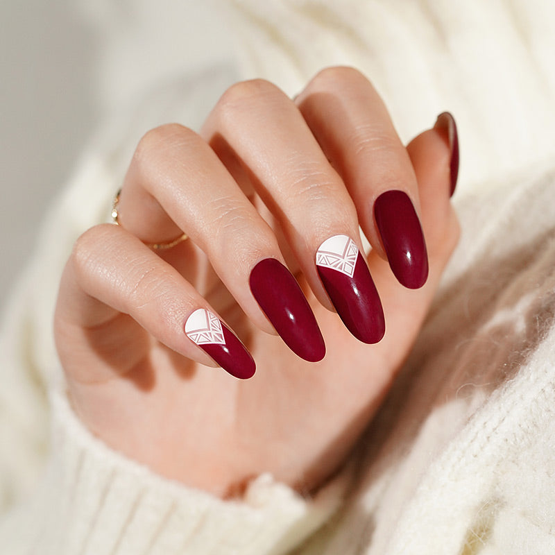 Bordeaux-White Pattern