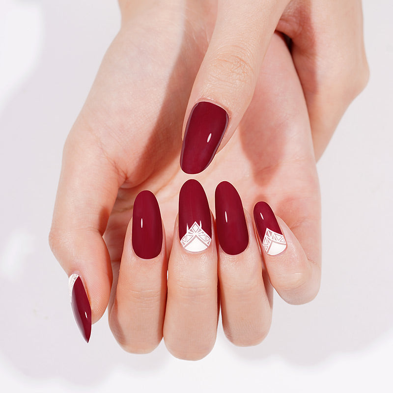 Bordeaux-White Pattern