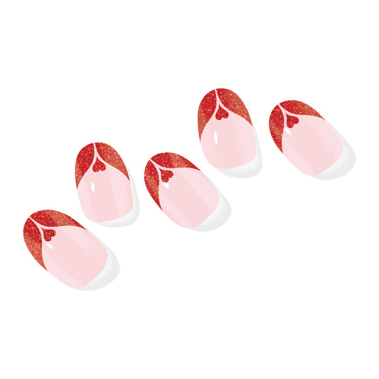 Herzförmiger französischer Glitzer