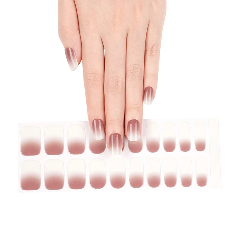 Biało-mahoniowy ombre