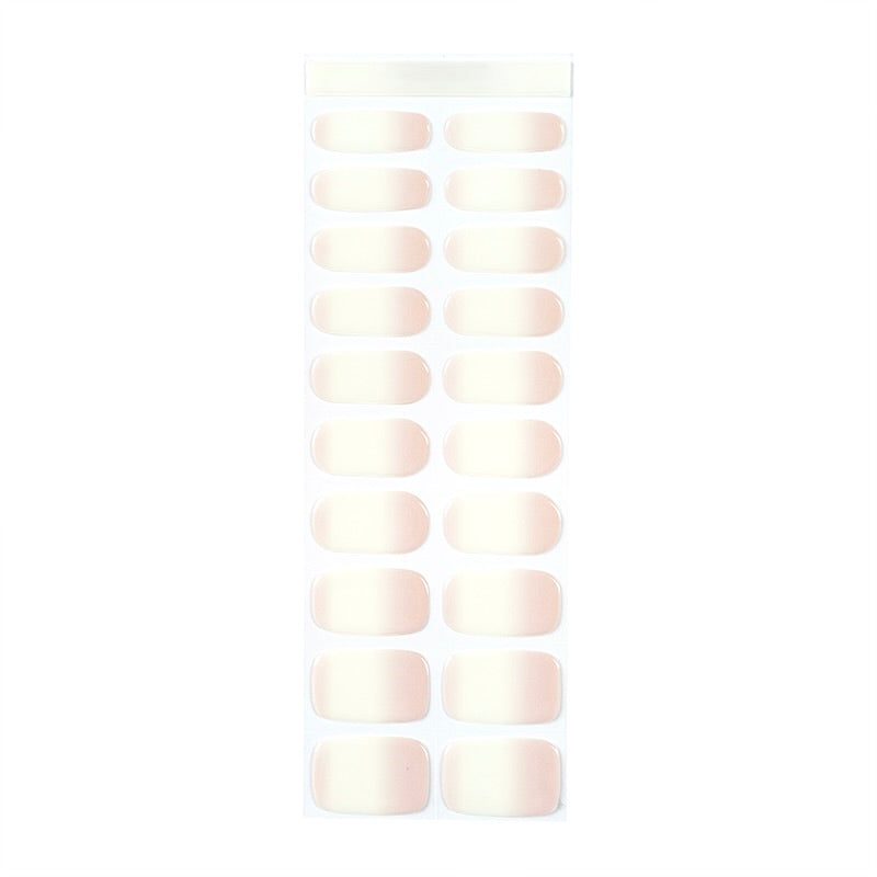 Biało-cielisty ombre