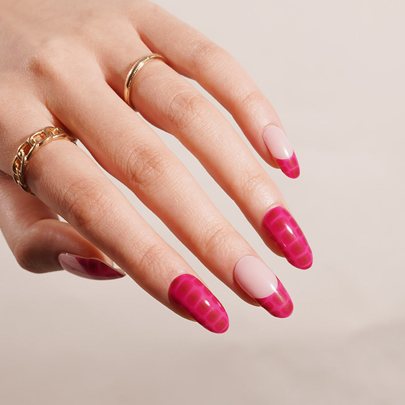 Pink Kígyóbőr Mintás