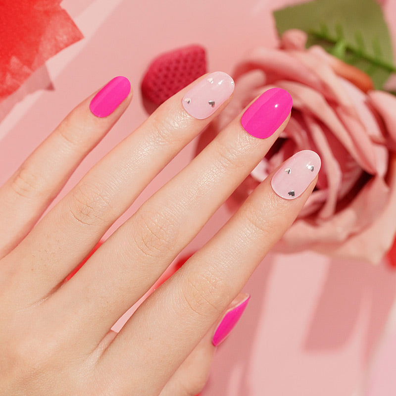 Ružovo-nude so srdiečkami