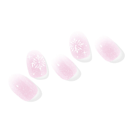 Růžovo-bílá sněhová vločka