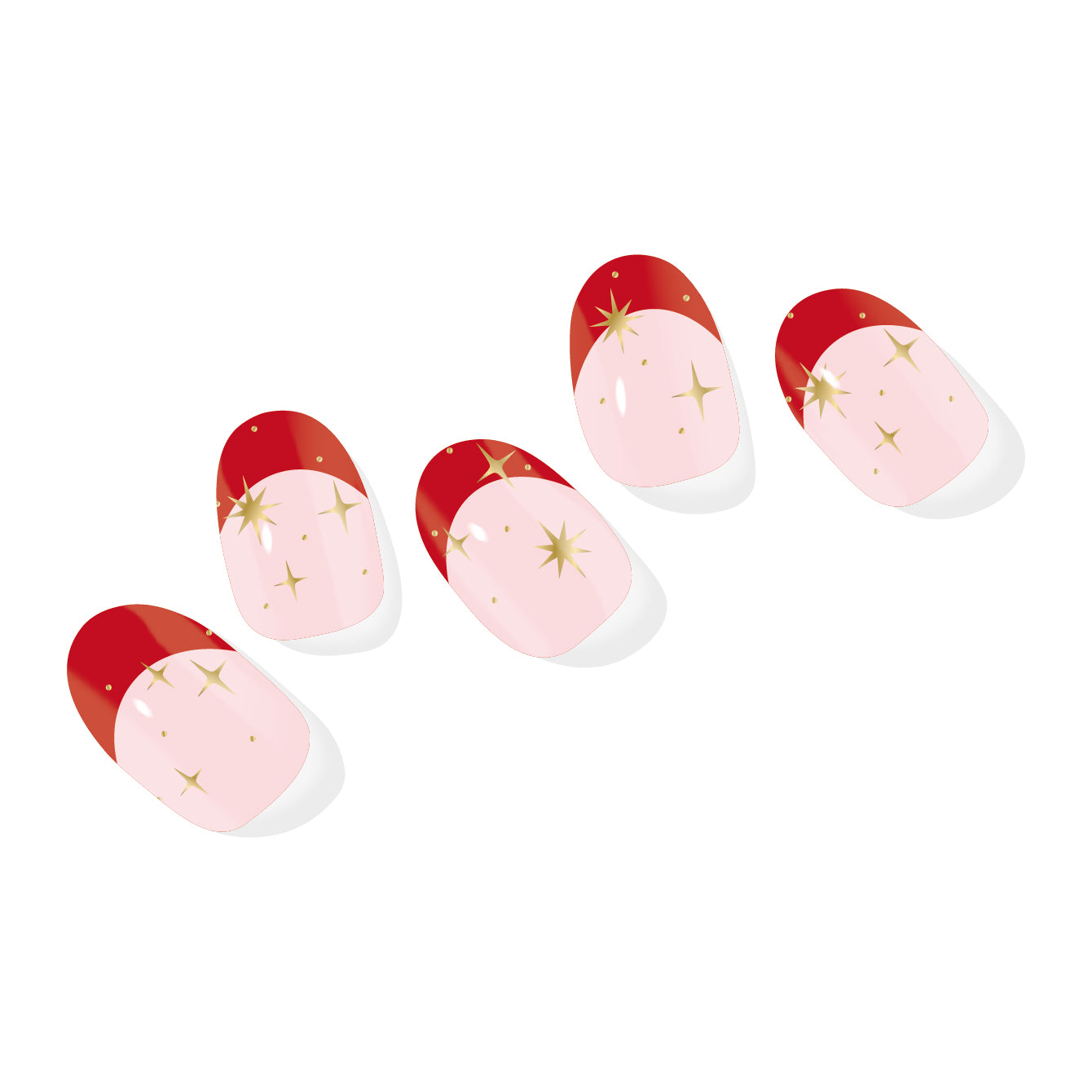 Červená francúzska s hviezdičkami