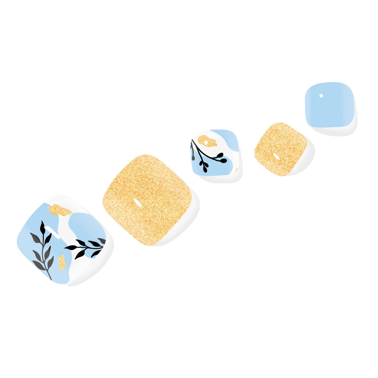 Baby Blue Floral - PEDI