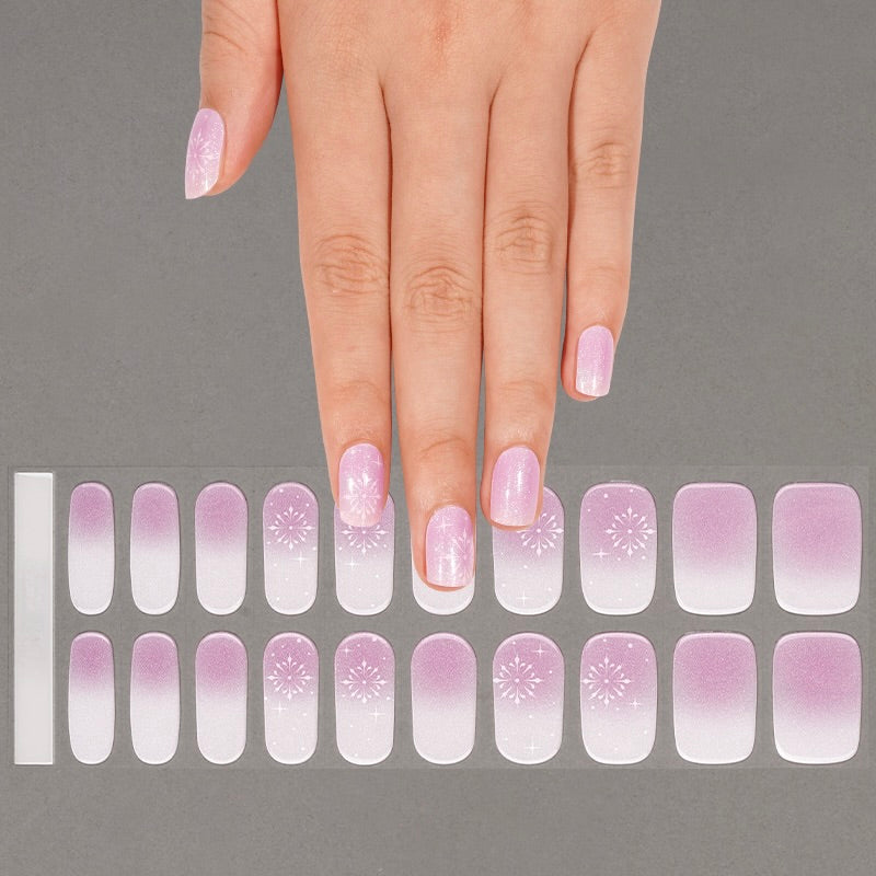 Růžovo-bílá sněhová vločka