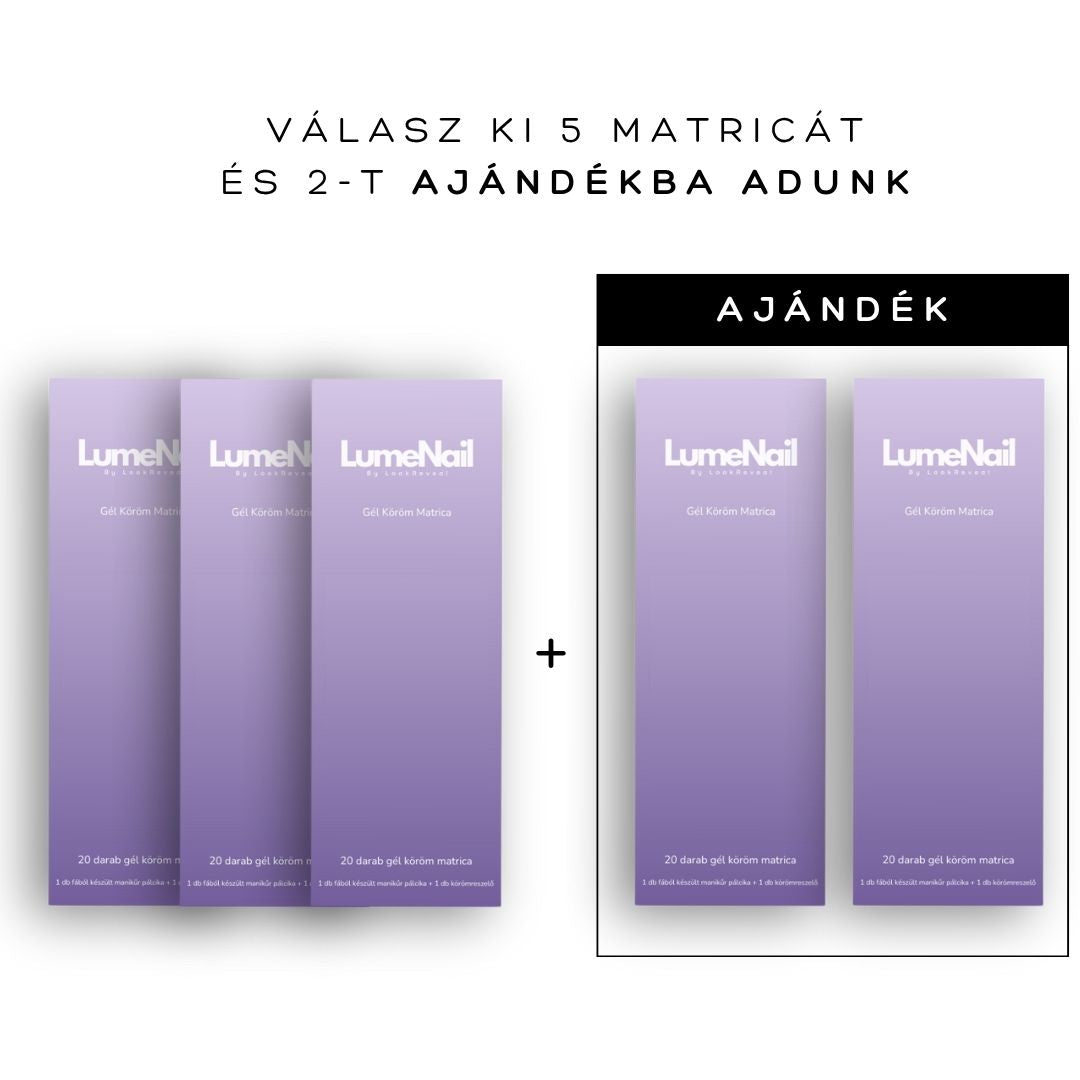 3+2 Gél Köröm Matrica csomag